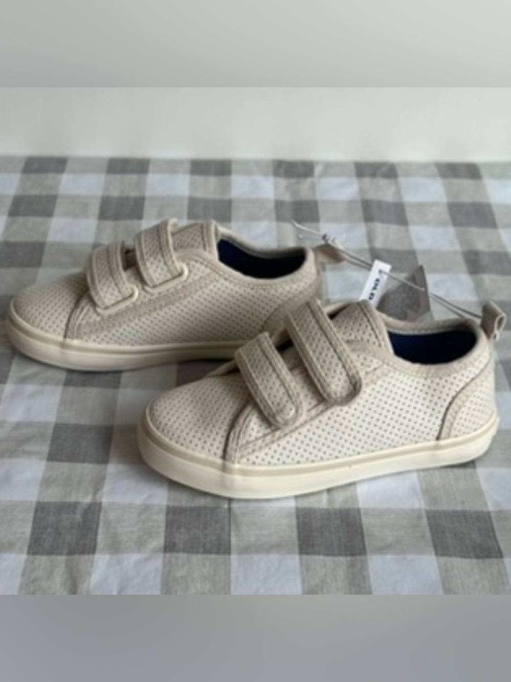 Toddler Old Navy Off White Double Strapped Sneakers | Size 7